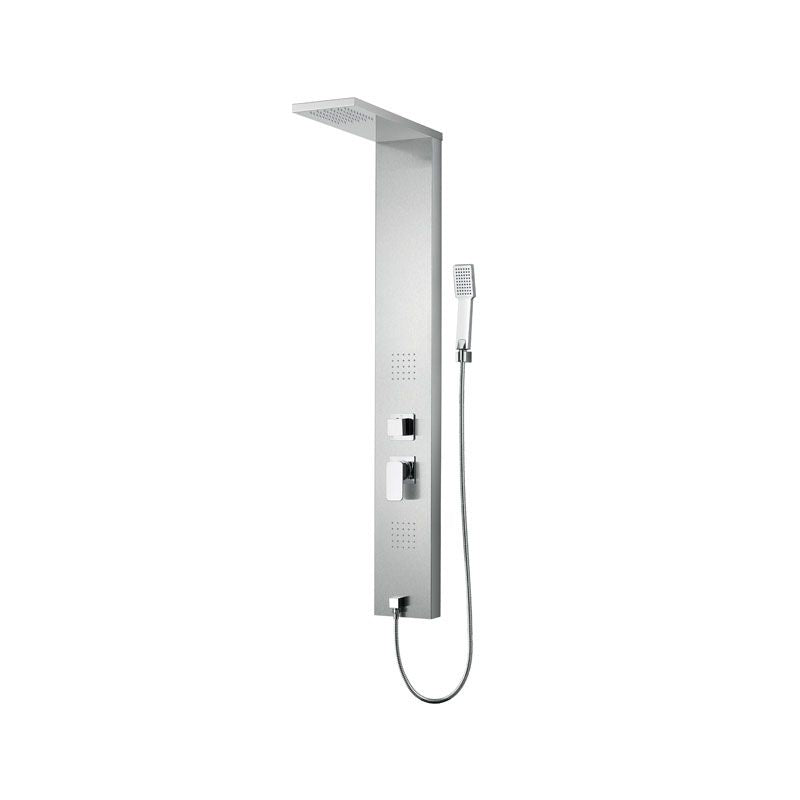 New Line P1 Pannello Doccia Idromassaggio 2 Jet Laterali Acciaio Inox Cromo
