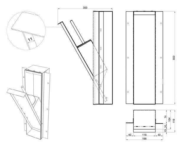 Antonio Lupi Design Sesamo6 Porta Scopino A Scomparsa Acciaio Inox