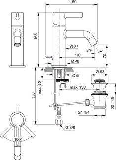 Ideal Standard Joy Set Rubinetti Bagno Lavabo bidet e Doccia con scarico e corpo incasso cromo BC775AA BC784AA A7386AA A1300NU