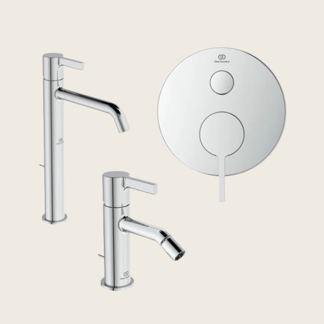 Ideal Standard Joy Set Rubinetti Lavabo alto bidet e Doccia con scarico e corpo incasso cromo BC781AA BC784AA A7386AA A1300NU