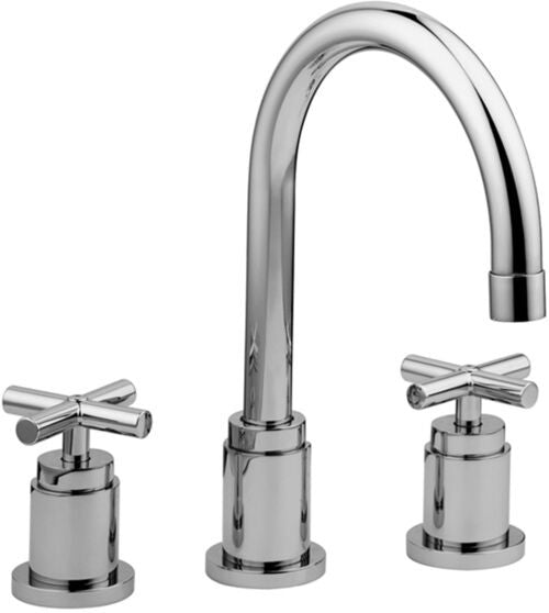 Paffoni Quattro QTV055 Gruppo lavabo 3 fori con scarico, vista frontale su sfondo bianco