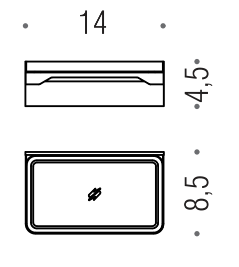 Colombo Forever B2901 Porta Sapone a muro in Vetro Acid Naturale cromo