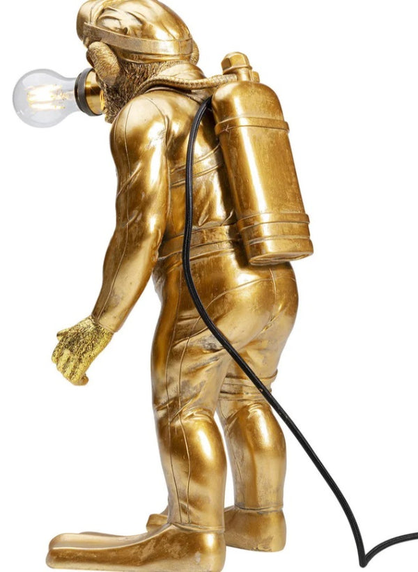 Animal Monkey lampada scimmia 50 cm in poliresina oro