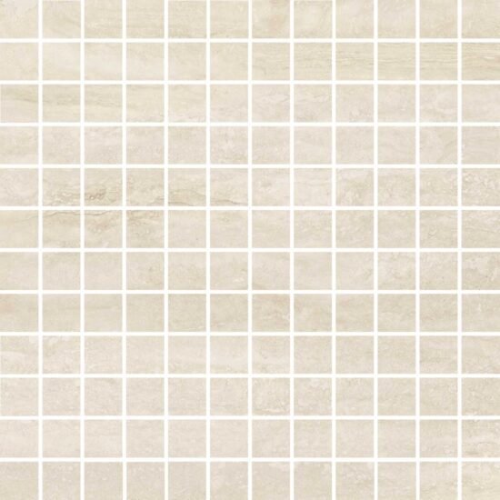 Pavimento rivestimento mosaico 30x30 in gres fine porcellanato 10mm travertino Ragno Imperiale