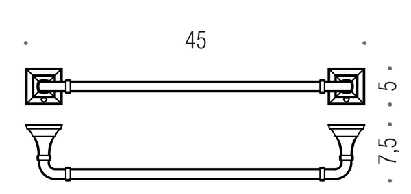 Colombo Portofino B3210 Portasciugamani 45 cm Cromo
