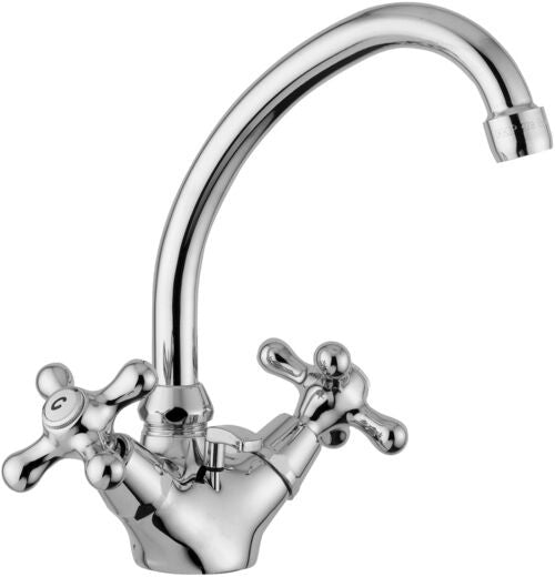 Paffoni iris irv077 gruppo lavabo orientabile scarico, vista frontale su sfondo bianco