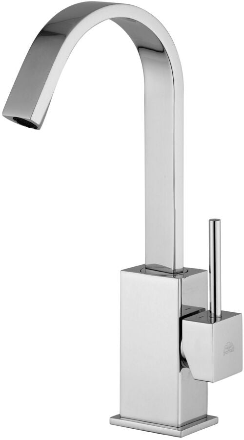 Paffoni Level miscelatore lavabo senza scarico cromo Lea878, vista frontale su sfondo bianco
