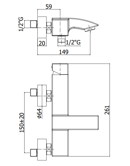 Paffoni Level Lec022 miscelatore vasca monocomando senza set doccia cromo