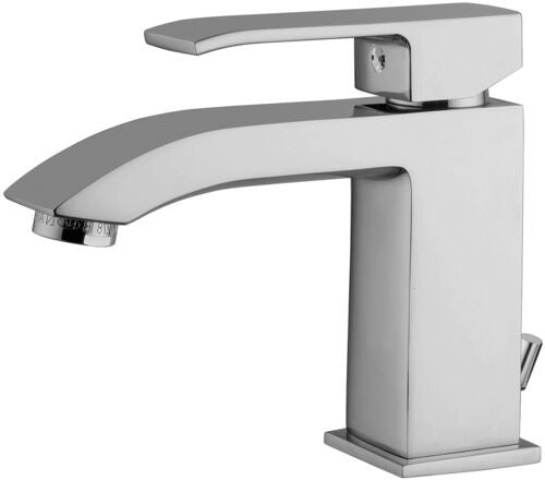 Paffoni Level Les075 Miscelatore lavabo canna curva Con, vista frontale su sfondo bianco