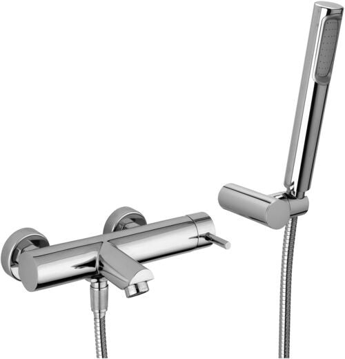 Paffoni Stick Sk023 Miscelatore vasca Esterno Con Set ambientato in box doccia con pareti in vetro