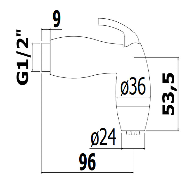 Paffoni Zdoc062 Set Doccetta Per Idroscopino In Abs Bianco