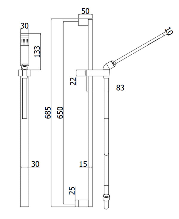 Paffoni Level Zsal079 Asta doccia Con Portasapone Cromo