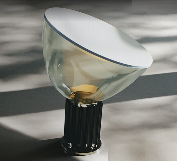 Flos Taccia Small Lampada da tavolo 48 cm in alluminio Nero Opaco