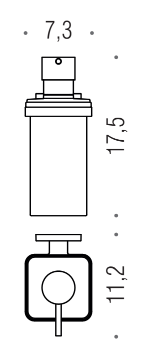 Colombo Basicq b9337 dispenser sapone liquido a Muro in Vetro Acidato Naturale cromo