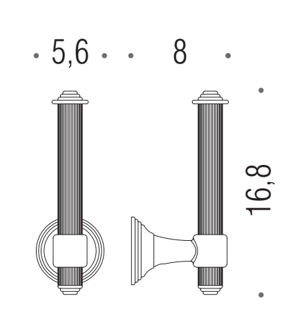 Colombo Design Hermitage B3390 Porta Rotolo Verticale Cromo