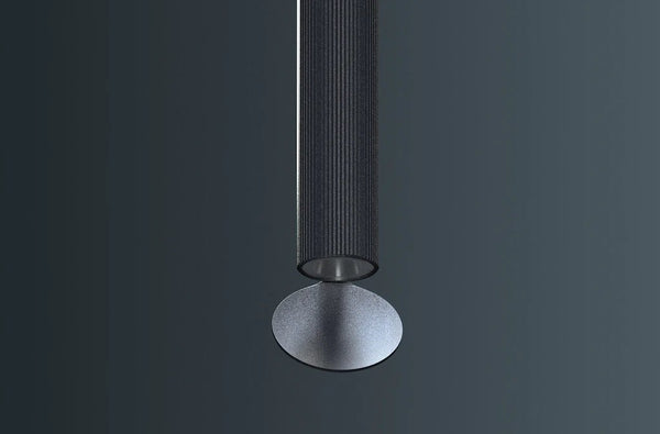 Flos Flauta H225 Riga Lampada indoor 22 cm a Parete a biemissione Blue Steel Anodized