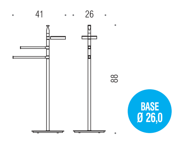 Colombo planets b9814 piantana portasciugamani con portasapone cromo