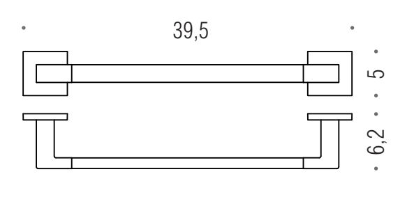 Colombo Basicq b3709 Portasciugamani 41 cm cromo