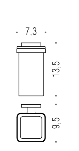 Colombo Basicq b3702 Bicchiere portaspazzolini in Vetro Acidato Naturale cromo