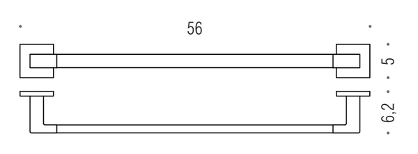 Colombo Basicq B3710 portasciugamani 56 cm cromo