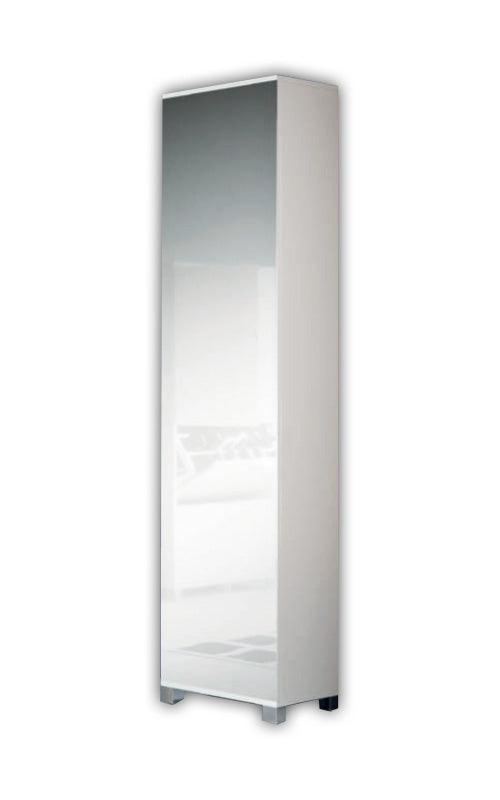 Scarpiera 42x32 con specchio H 190 bianco lucido Capri