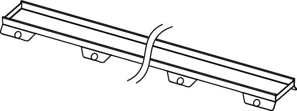 Tece TECEdrainline 601272 griglia lineare piastrellabile plate II da 1200 mm in acciaio inox