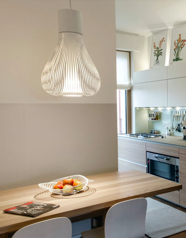 Flos Chasen Lampada a sospensione bianco Bianca, particolare del diffusore luminoso