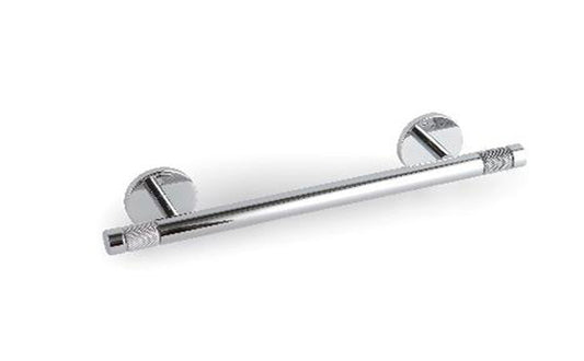 Bertocci officina 01 portasciugamani 40 cm cromo Cromo Lucido, dettaglio ravvicinato del materiale e dell'aggancio