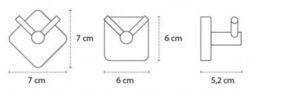 New line crus quadro appendino doppio in acciaio inox cromo