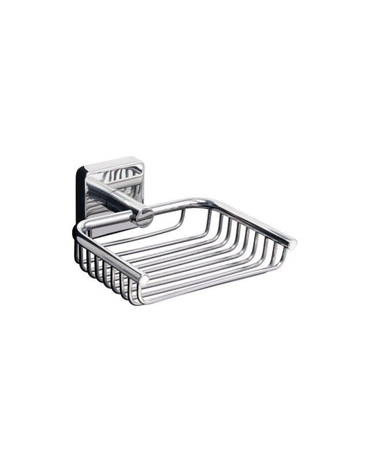 Griglia portasapone in acciaio cromo New Line Dc31 in bagno completo, vista d'insieme dell'ambiente - Exagonshop