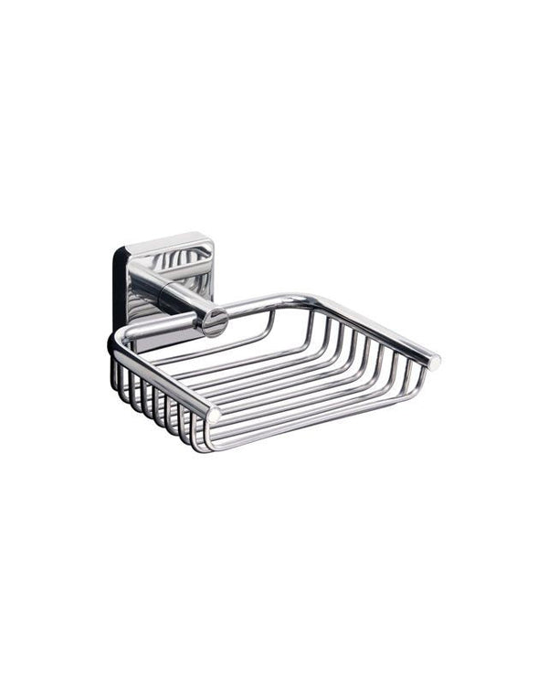 Griglia portasapone in acciaio cromo New Line Dc31 in bagno completo, vista d'insieme dell'ambiente - Exagonshop