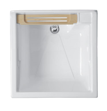 Colavene Jollywash mobile lavatoio 60x60 con cestello estraibile asse strofinatoio double face bianco lucido
