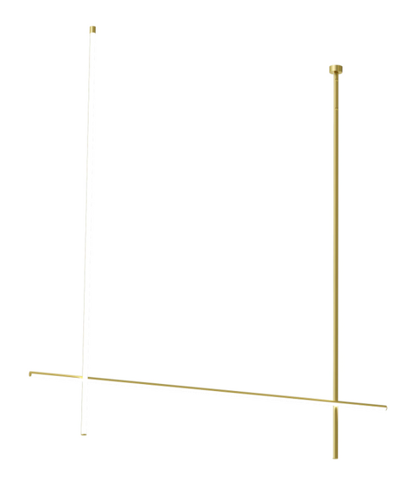 Flos Coordinates Ceiling Long 2 CLIII Lampada led a sospensione a luce diffusa in alluminio champagne anodizzato