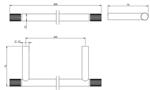 Tremme 22mm IT8324ISZZZZ portasciugamani 30 cm a muro inox satinato