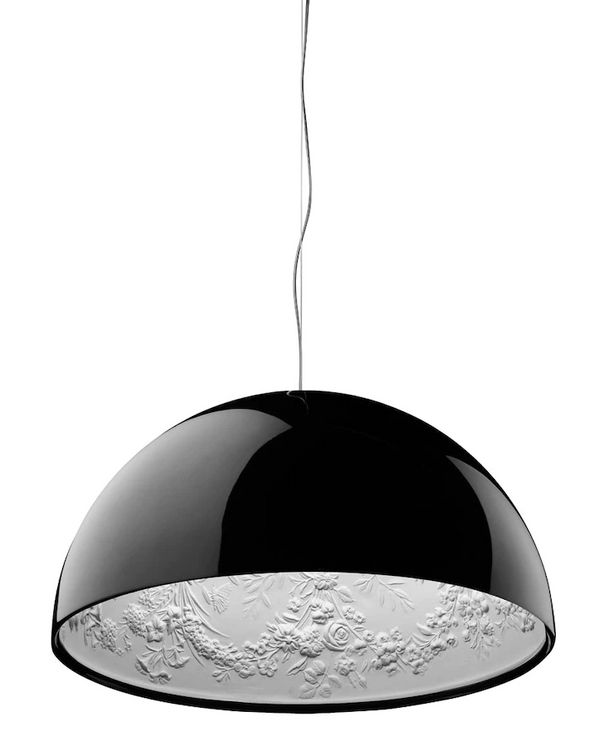 Flos Skygarden 1 Lampada 60 cm sospesa Nero lucido, particolare del diffusore luminoso