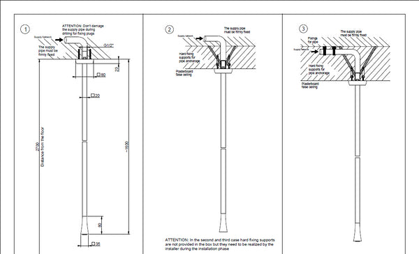Gessi Mimi Bocca Da Soffitto Per lavabo per Comando Remoto non incluso Oro 31199