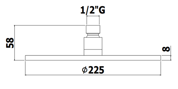 Paffoni Master Zsof074 Soffione doccia 225 mm spessore 8 mm cromo