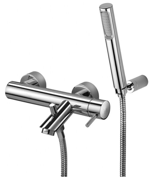 Paffoni Light LIG023CR Miscelatore vasca Esterno Con Duplex ambientato in box doccia con pareti in vetro