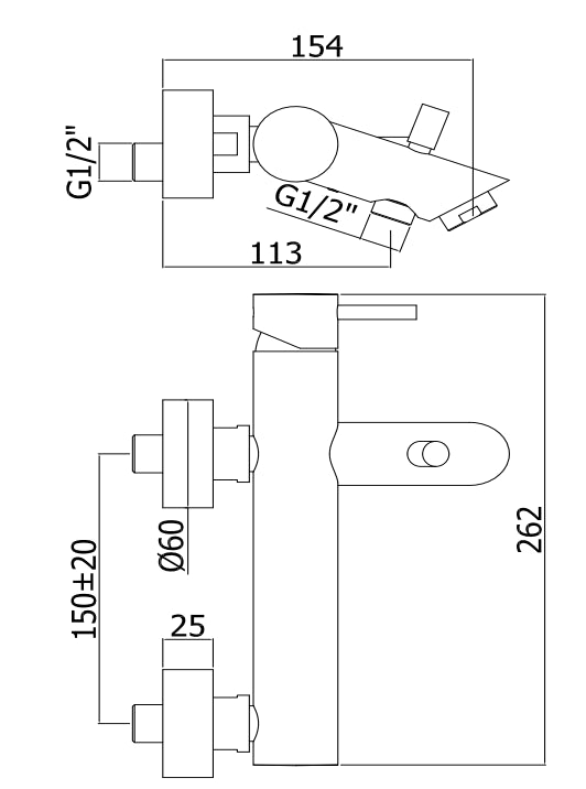Paffoni Light Lig026 Miscelatore vasca Esterno Con Set Doccetta Cromo