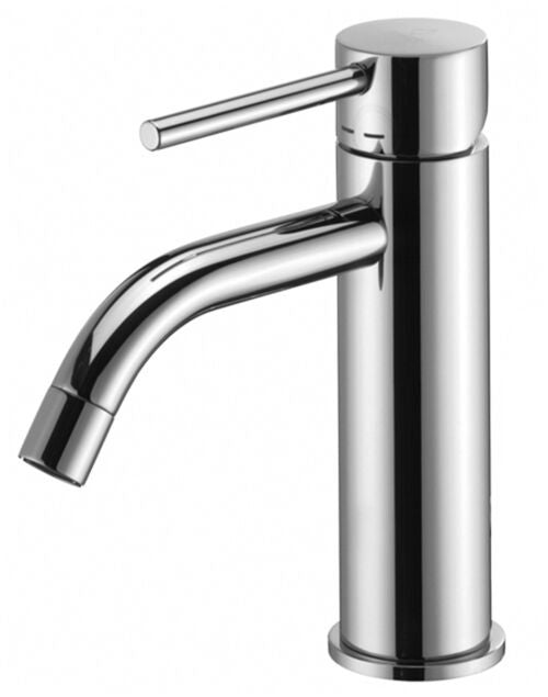 Paffoni Light LIG071CR Miscelatore Monocomando Lavabo Cromo, vista frontale su sfondo bianco