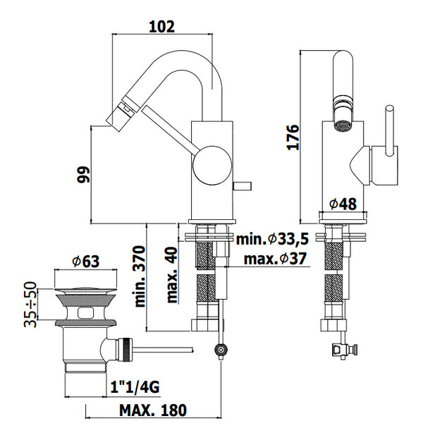 Paffoni Light Lig937 Miscelatore Bidet Con Piletta Cromo
