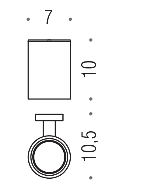 Colombo Plus W4902 Bicchiere portaspazzolini Inamovibile a muro cromo