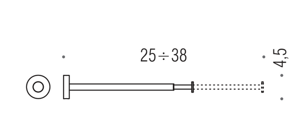 Colombo Plus W4915 portasciugamani Estensibile fino a 38 cm fisso Cromo