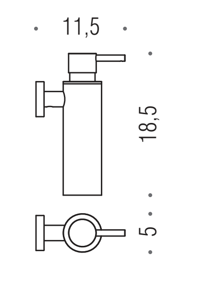 Colombo Plus W4981 Dispenser spandisapone liquido a Parete Cromo