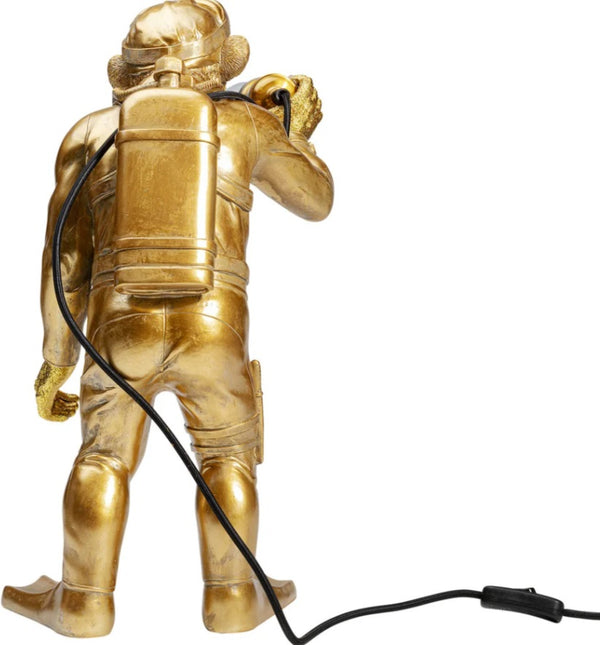 Animal Monkey lampada scimmia 50 cm in poliresina oro