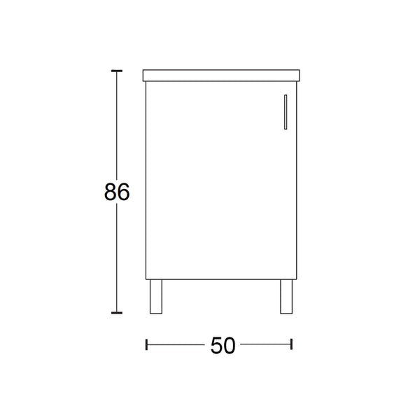 Lavatoio 50x50 bianco con gocciolatoio
