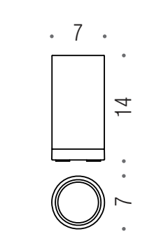 Colombo Nordic B5241 portaspazzolini da Appoggio in Ceramica Nero Opaco cromo