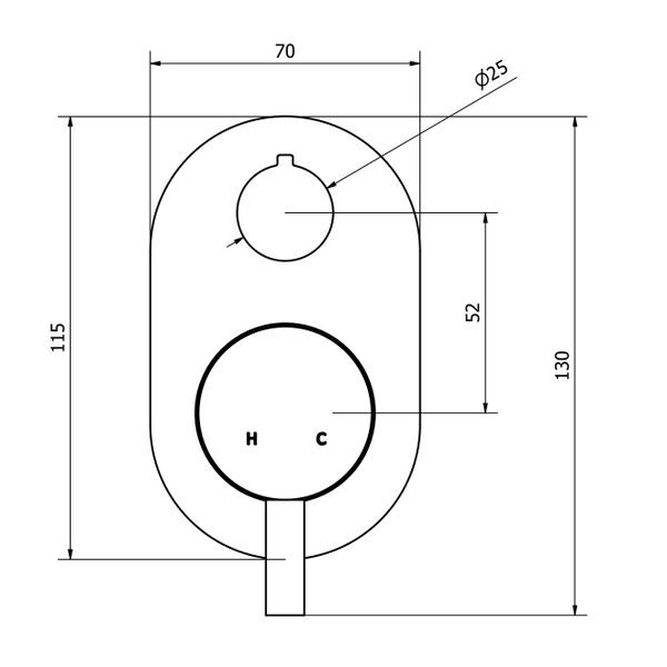 Miscelatore doccia 2 e 3 VIE a muro con deviatore rotativo senza parte incasso cromo 73019 Jabil