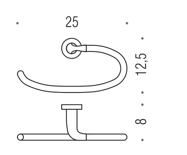 Basic B2731 Porta Salvietta Ad Anello Cromo