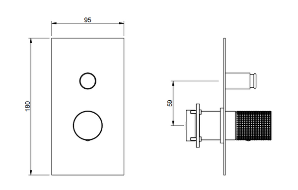 Treemme T30 RWIT5BB1CCZ4 miscelatore monocomando vasca doccia senza parte incasso cromo